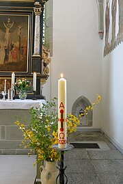 Foto einer Osterkerze