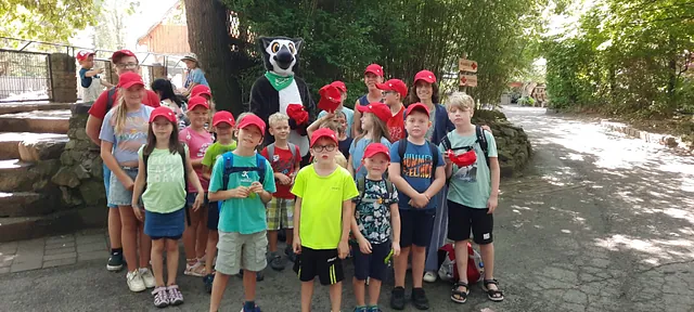 Erinnerungsfofo: KIndergruppe im Tierpark Hamm