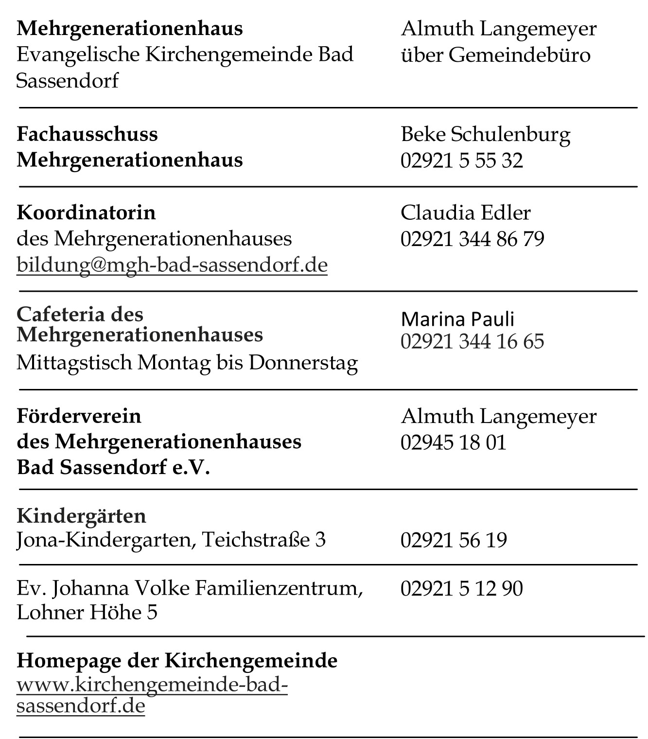 Kontakte Abbildung 1