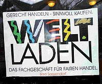 Beschriftung "Weltladen"