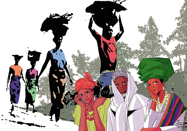 Gemälde: Die Frauen von Nigeria